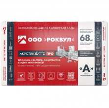 Базальтовая вата Rockwool Акустик Баттс Про 1000х600х100 мм 4 плиты в упаковке  