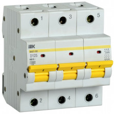 Автоматический выключатель IEK ВА47-150 3Р 125А 15кА
