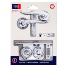 Ручка дверная Punto LM/A SET72R.TL54.SALSA/HD CP-8 45725 с защелкой c запиранием хром