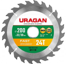 Диск пильный по дереву Uragan Fast 36800-200-32-24_z01 200х32/30 мм 24 зуба
