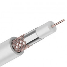 Кабель коаксиальный RG-6U+Cu 75 Ом Cu/Al/Cu 48% белый бухта 100 м PROconnect