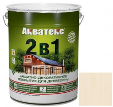Покрытие алкидное защитно-декоративное для древесины Акватекс 2 в 1 полуматовое Ваниль 2,7 л