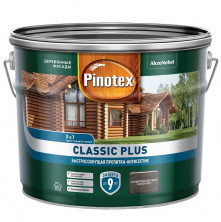 Пропитка-антисептик для древесины Pinotex Classic Plus 3 в 1 База CLR 9 л