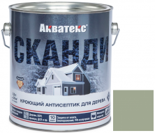 Антисептик акриловый кроющий для дерева Акватекс Сканди полуматовый Фьорд 2,5 л
