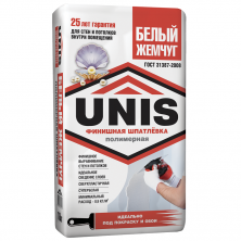 Шпатлевка полимерная Unis Белый жемчуг 18 кг