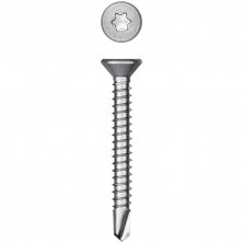 Саморез с потайной головкой Kraftool DS-C 300932-48-025 нержавейка со сверлом 4,8х25 мм 300 шт