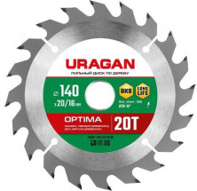 Диск пильный по дереву Uragan Optima 36801-140-20-20_z01 140х20/16 мм 20 зубьев