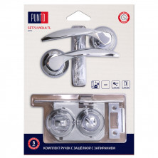 Ручка дверная Punto LM/A SET72R.TL54.VIOLA/HD CP-8 45737 с защелкой c запиранием хром
