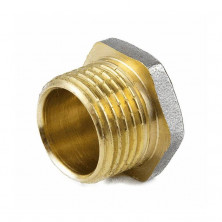 Заглушка латунь никель Ду 15 (1/2") НР 9017 ГОСТ 32585-2013 Aquasfera 9017-01