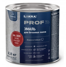 Эмаль для бетонных полов быстросохнущая Лакра Prof it RAL 3009 оксид красный 2,8 кг