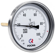 Термометр осевой Росма БТ-31.211 00000002407 L 64 мм  Дк 63 мм 1/2 дюйма 100 С