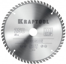 Диск пильный по дереву Kraftool Precision 36952-250-30 60Т 250х30 мм