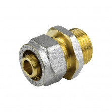 Муфта МП латунь никель обжим 7001 Дн 16х1/2" НР ГОСТ 32415-2013 Aquasfera 7001-01