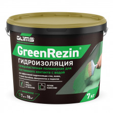 Гидроизоляция эластичная Glims GreenResin на водной основе 7 кг  