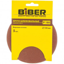 Круг абразивный Biber 70667 на ворсовой основе 125 мм Р180