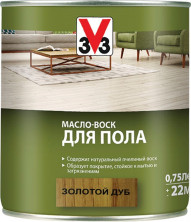 Масло-воск для пола V33 Золотой дуб 0,75 л