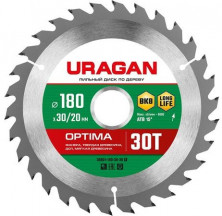 Диск пильный по дереву Uragan Optima 36801-180-30-30_z01 180х30/20 мм 30 зубьев