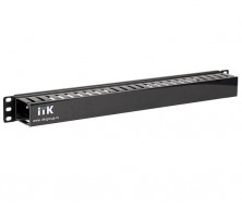 Кабель-канал ITK CO05-1PC с крышкой 1U 60мм черный