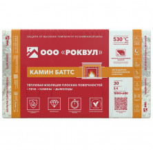 Базальтовая вата Rockwool Камин Баттс 1000х600х30 мм 4 плиты в упаковке  