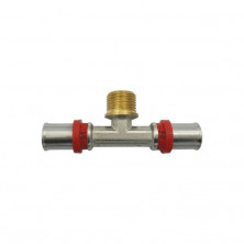 Тройник МП латунь пресс 8012 Дн 20х1/2"х20 НР ГОСТ 32415-2013 Aquasfera 8012-02