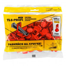 Система выравнивания плитки TLS-Profi TLSZA042022 Зажимы 2 мм 100 шт