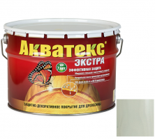 Покрытие алкидное защитно-декоративное для древесины Акватекс Экстра полуглянцевое белое 3 л