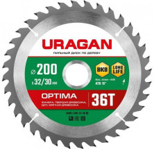 Диск пильный по дереву Uragan Optima 36801-200-32-36_z01 200х32/30 мм 36 зубьев