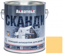 Антисептик акриловый кроющий для дерева Акватекс Сканди полуматовый Карамель 2,5 л