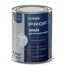 Эмаль для бетонных полов быстросохнущая Лакра Prof it RAL 7040 серое окно 0,8 кг