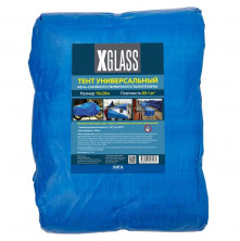Тент универсальный с люверсами X-Glass 80 синий 10х20 м