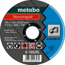 Круг отрезной по металлу Metabo Novorapid 616505000 115x1,0x22,23 мм