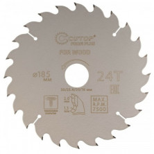 Диск пильный по дереву Cutop Profi plus 75-18524Т 24Т 185х1,3/2х30/25,4/20/16 мм