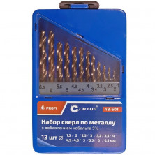 Набор сверл по металлу Cutop Profi 48-601 1,5-6,5 мм с кобальтом 5% 13 шт.