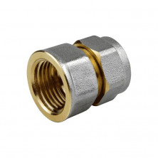 Муфта МП латунь никель обжим 7002 Дн 16х1/2" ВР ГОСТ 32415-2013 Aquasfera 7002-01