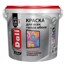 Краска для обоев акриловая Dali 20908 износостойкая база А 5 л