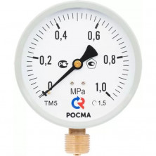 Манометр Росма ТМ-510Р.00 М2 00000007644 радиальный 0-0,25 МПа 1/2 дюйма
