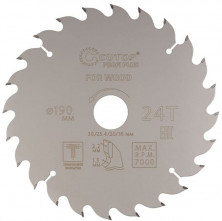 Диск пильный по дереву Cutop Profi plus 75-19024Т 24Т 190х1,5/2,2х30/25,4/20/16 мм