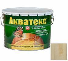 Грунт-антисептик алкидный для древесины Акватекс бесцветный 9 л