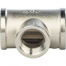 Тройник переходной Stout SFT-0022-341234 3/4х1/2х3/4 дюйма никелированный с внутренней резьбой