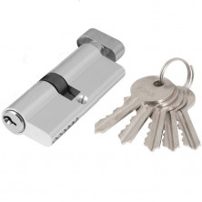 Механизм цилиндровый Ajax AZ102/100 AZ1002Knob100 45+10+45 CP хром 44563