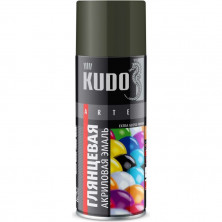 Эмаль аэрозольная универсальная Kudo KU-A6014 высокоглянцевая Ral 6014 хаки 520 мл