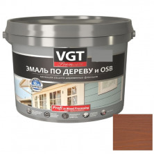 Эмаль по дереву VGT Профи красно-коричневая 10 кг