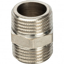 Ниппель Stout SFT-0004-001212 1/2 дюйма никелированный с наружной резьбой