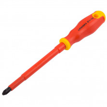 Отвертка Stayer Profi Electro 25142-1-08 диэлектрическая до 1000В двухкомпонентная рукоятка PH № 1 х 80мм