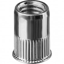 Заклёпки стальные резьбовые с насечками Kraftool Nut-R 311708-04 с уменьшенным бортиком М4 1000 штук