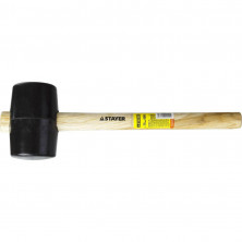 Киянка чёрная резиновая Stayer 20505-65 с деревянной рукояткой 450 г