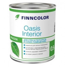 Краска для стен и потолков Tikkurila Finncolor Oasis Interior база А глубокоматовая 0,9 л