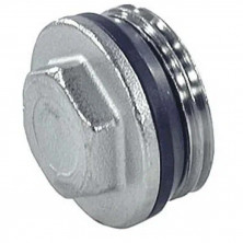 Пробка Giacomini R592DX005 1 дюйм для коллектора R592D латунная хромированная