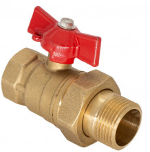 Кран шаровой Valfex Optima VF.227.L0B1.012 латунный с американкой 1/2 дюйма с внутренней и наружной резьбой