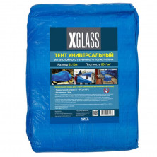Тент универсальный с люверсами X-Glass 80 синий 5х10 м